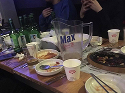 Socializing with my friends from the Japanese Language Department